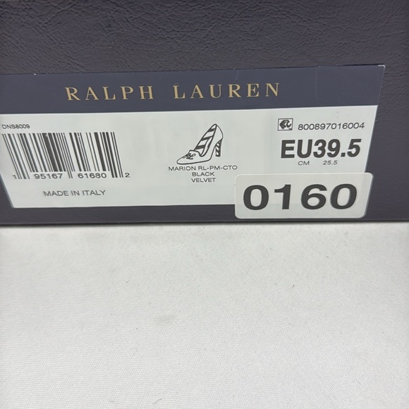 RalphLauren Purple Label Marion Embroidered Velvet Pump Collection made in Italy - Picture 11 of 16